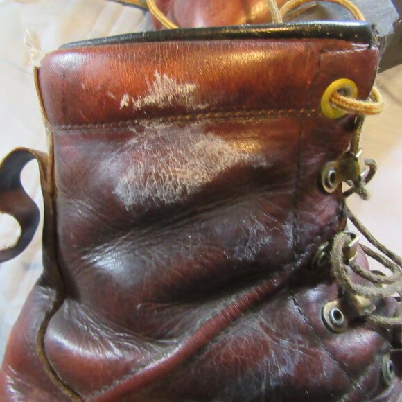 Mens Vintage Leather Moc Toe Work Boots Sz 11 Vibram Soles main image 5